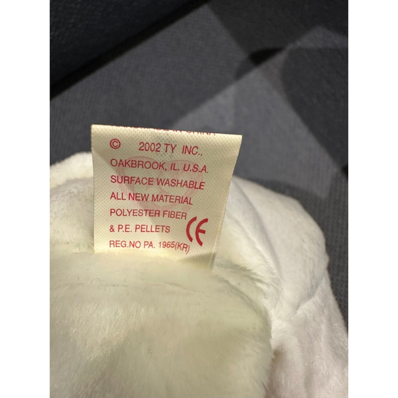 TY AMERICA (WHITE) the BEAR BEANIE BABY - MINT with MINT TAG USA Red Cross - Picture 11 of 16